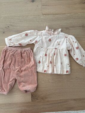 Emile & Ida Eglantine Blouse and Velvet Pants